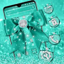 Turquoise Green Diamond Bow Theme