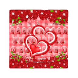 Lovely Red Rose Keyboard Theme आइकन