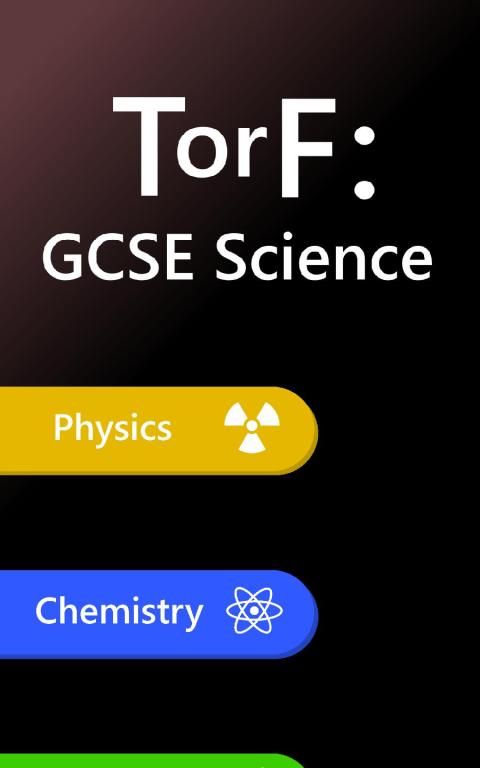 TorF: GCSE Science edition स्क्रीनशॉट 1