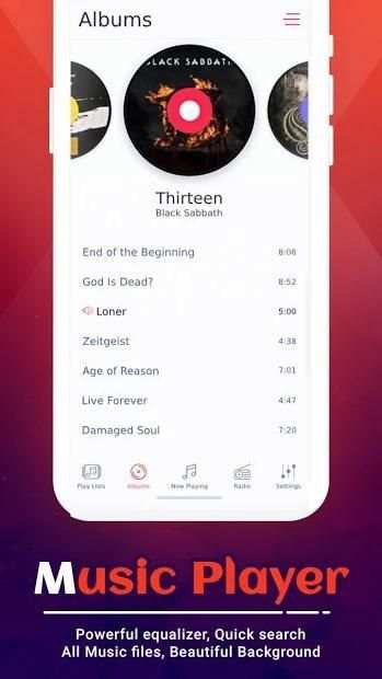 Free Music Player: MP3 Player स्क्रीनशॉट 1
