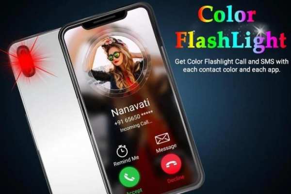 Color Flash Light alert on Call and SMS, Torch LED screenshot 1
