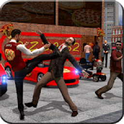 Pizza Delivery Boy Fighting icon