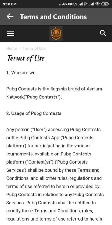 PubG Contests screenshot 1