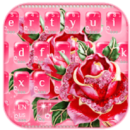Pink Diamond Roses Keyboard आइकन