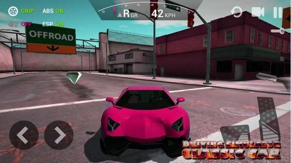 Basic Driving Simulator - Classic Car स्क्रीनशॉट 1