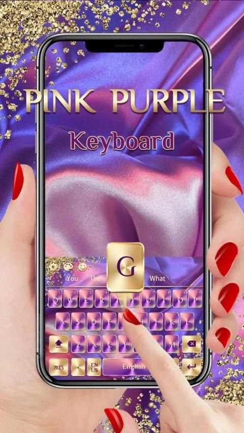 Pink Purple Gold Luxury Keyboard screenshot 3