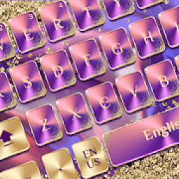 Pink Purple Gold Luxury Keyboard आइकन