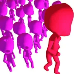 ikon Stickman Crowd in City