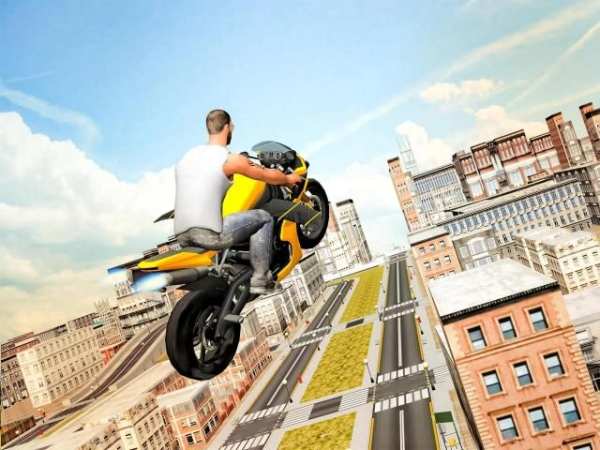 Flying Moto Racer 3d screenshot 8