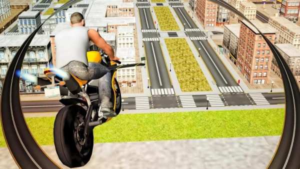 Flying Moto Racer 3d screenshot 1