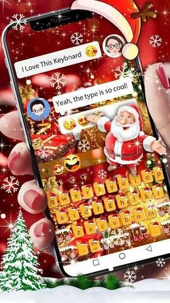 Gold Christmas Keyboard screenshot 1
