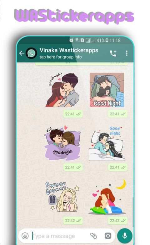 WAStickerApps: Good Night Stickers स्क्रीनशॉट 4