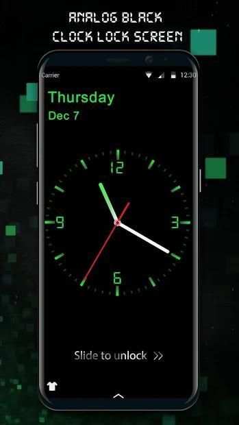 Analog Digital Clock Lock Screen screenshot 1