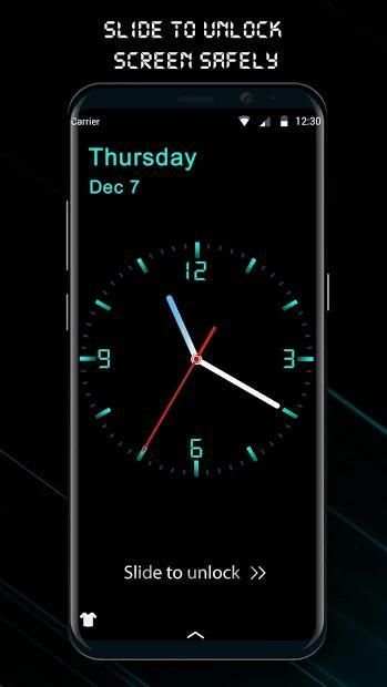 Analog Digital Clock Lock Screen screenshot 2