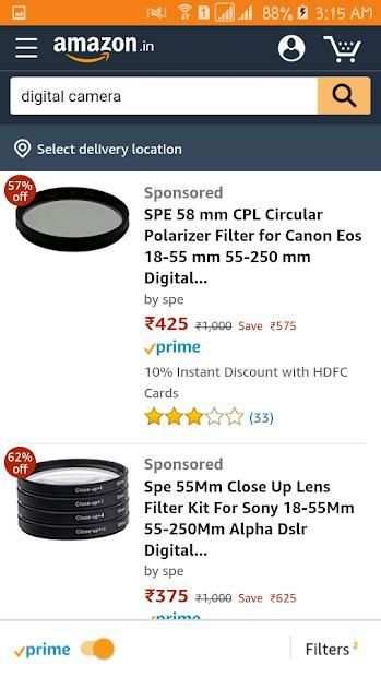 Amazon India screenshot 1