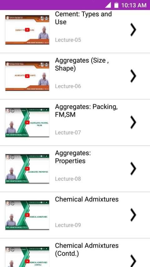 Civil Engineering VIDEOS Lecture - An learning App screenshot 3