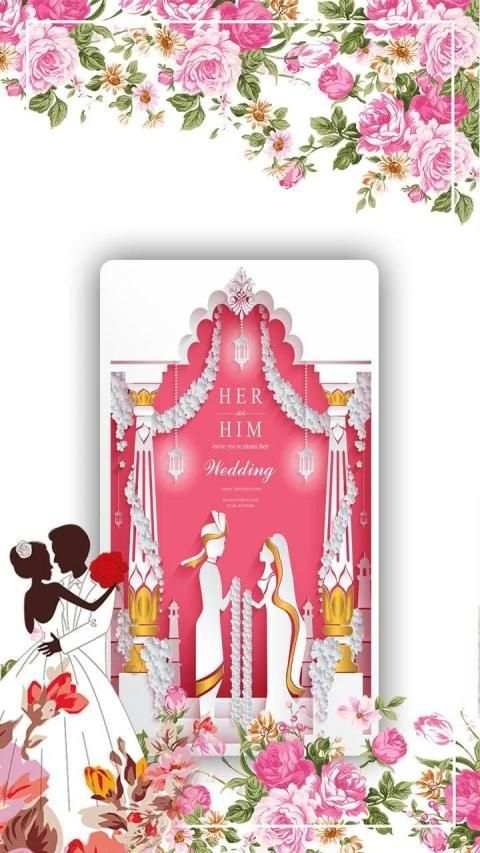 Marriage Invitation Card Maker स्क्रीनशॉट 1