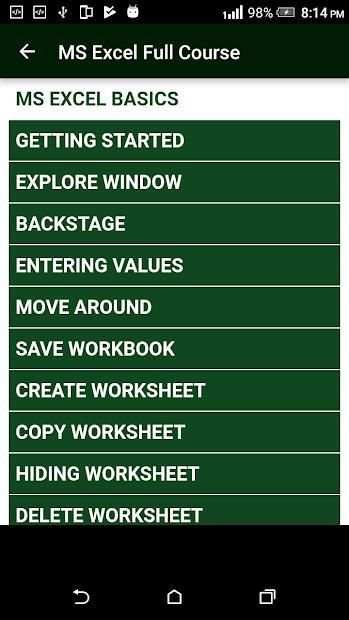 Learn MS Excel (Basic & Advance Course) screenshot 2