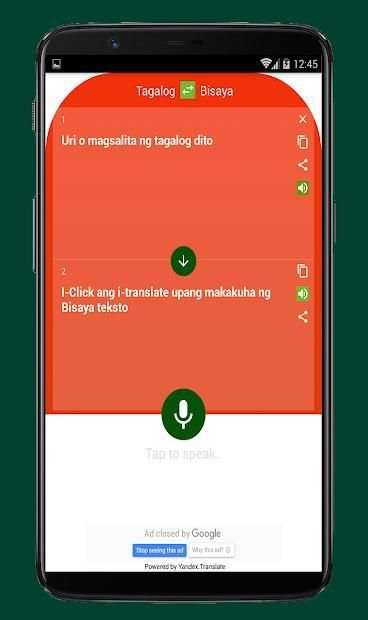 Bisaya to Tagalog Translator screenshot 1