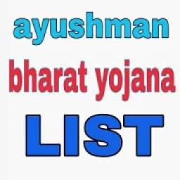 Ayushman bharat yojana list