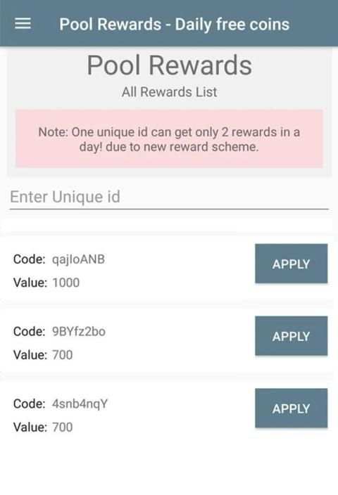 Pool Rewards - Daily Free Coins screenshot 4