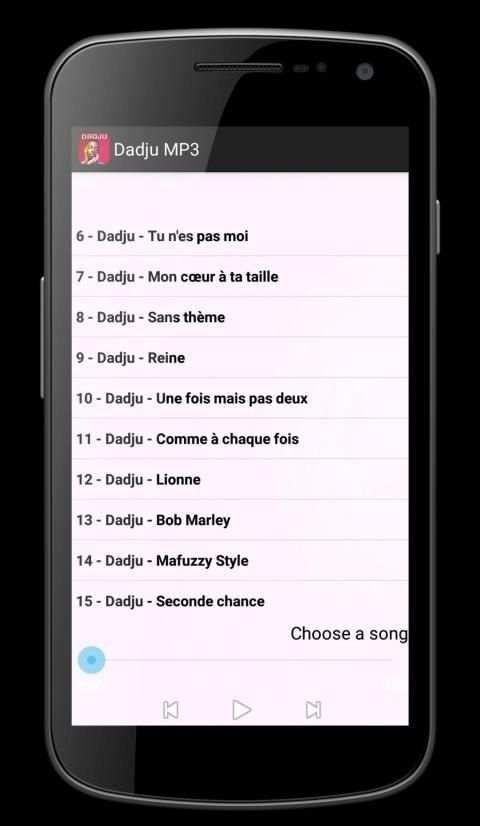 Dadju MP3 स्क्रीनशॉट 1