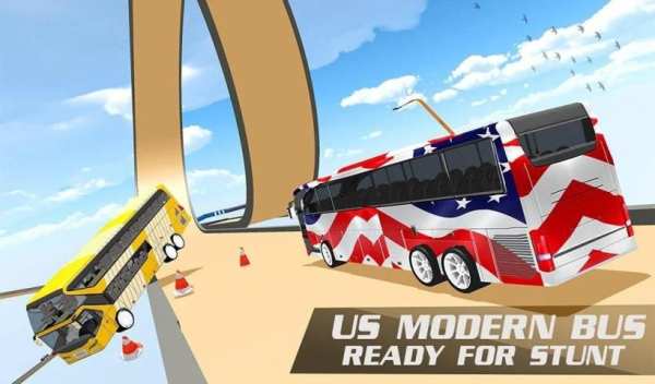 Real Mega Ramp Bus Stunt: Fearless Bus Driver 2019 screenshot 3