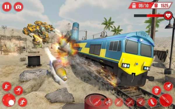 Real Train Robot Transformation 2019 स्क्रीनशॉट 12