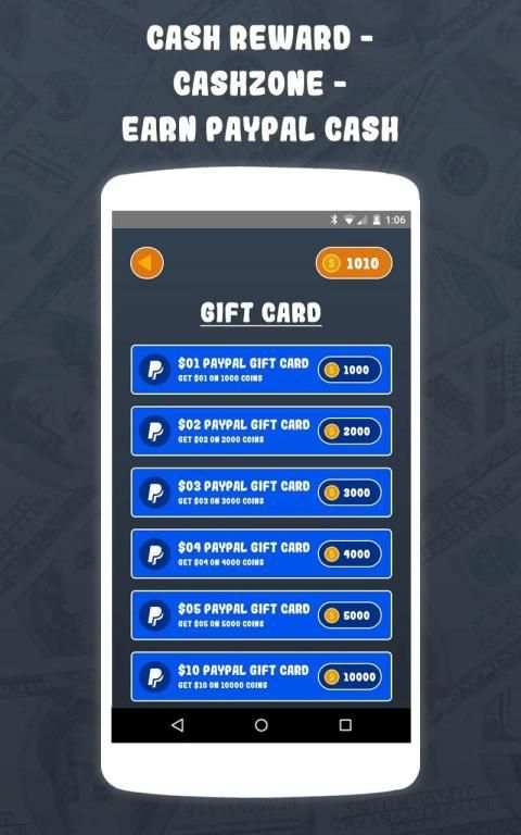 Cash Reward - Cashzone - Earn Paypal Cash screenshot 1