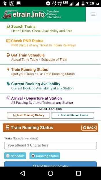 Train Status screenshot 1