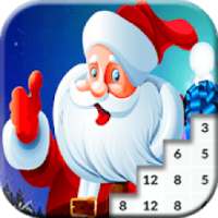 Santa Claus Pixel Art: Christmas Color By Number