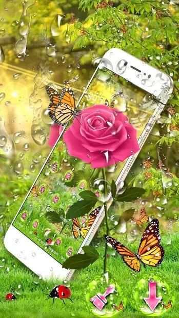 3D Rose Parallax Theme* स्क्रीनशॉट 2