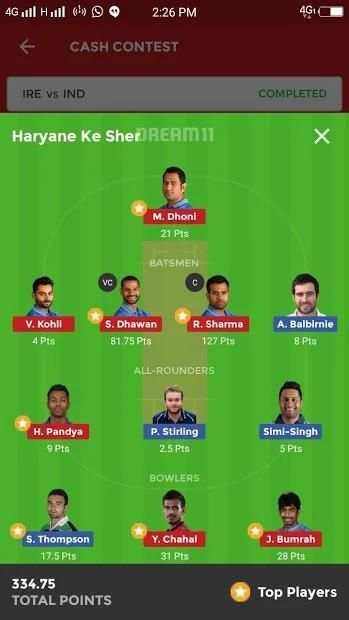 Dream11 Dream Team screenshot 1