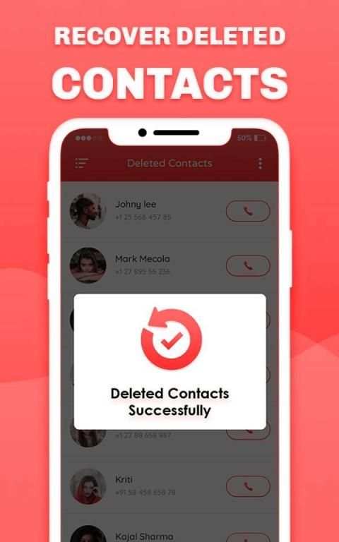 Recover All Deleted Contacts & Contacts Backup 1 تصوير الشاشة
