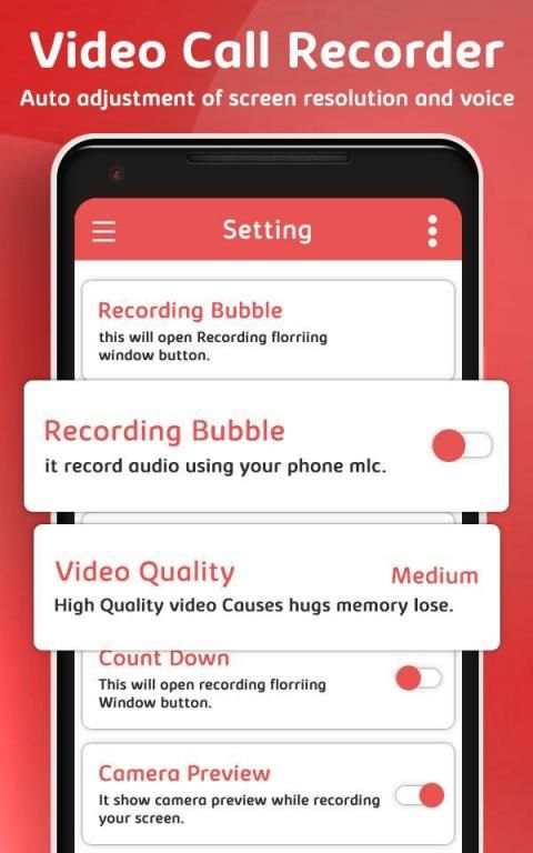 Video Call Recorder & Call Recording Software स्क्रीनशॉट 1