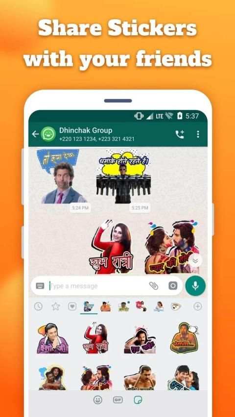 Dhinchak WAStickerApps: Stickers for WA screenshot 1