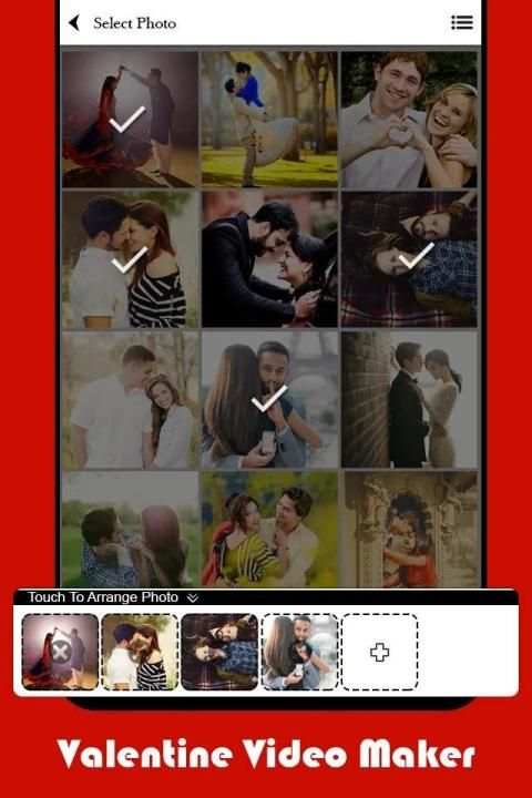 Valentine Video Maker स्क्रीनशॉट 7