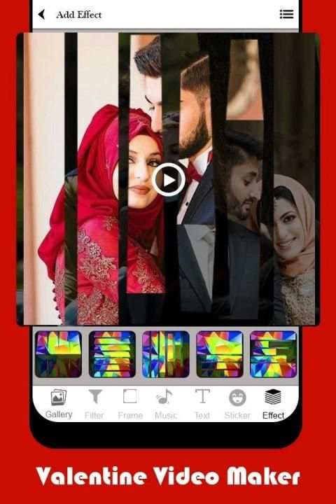 Valentine Video Maker स्क्रीनशॉट 1