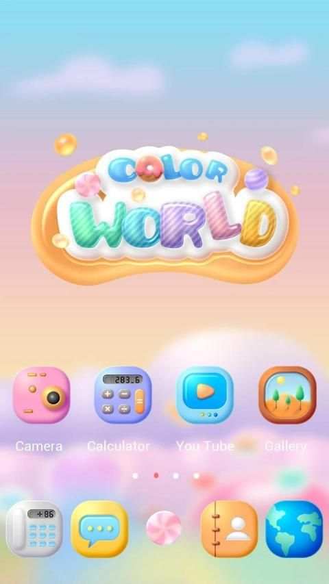 (Free)Color World GO Launcher Theme screenshot 4