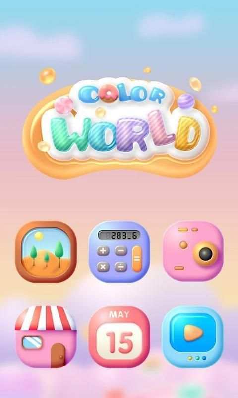 (Free)Color World GO Launcher Theme screenshot 5