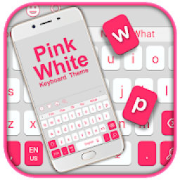 ikon Pink White Keyboard Theme