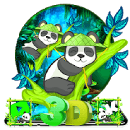 ikon Cute Panda 3D Parallax Launcher Theme