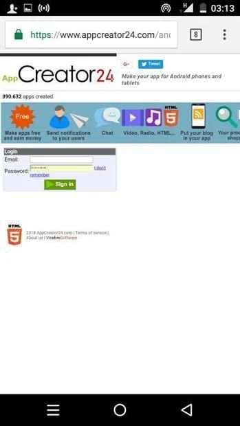 Free Android App Maker screenshot 2