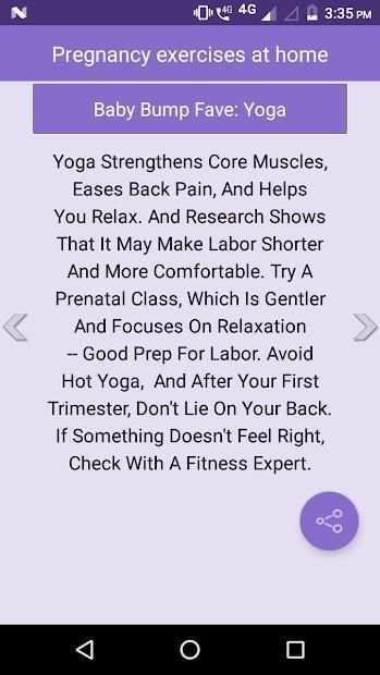 Pregnancy exercises at home screenshot 2