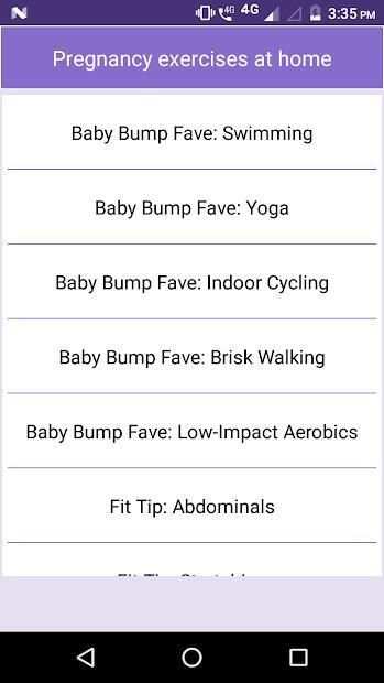 Pregnancy exercises at home screenshot 1