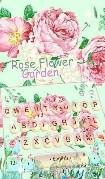Rose Flower Garden Keyboard Theme screenshot 2