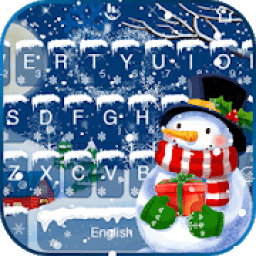 Cute Christmas Snowman Keyboard Theme आइकन