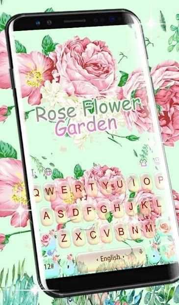 Rose Flower Garden Keyboard Theme screenshot 1