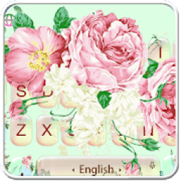ikon Rose Flower Garden Keyboard Theme