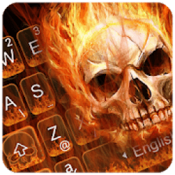 Fire Skull Keyboard Theme आइकन